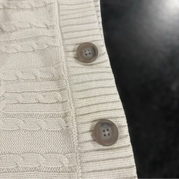 Banana Republic Women’s Size XS/Small Cable Knit Sweater Poncho Cream Beige EUC - Picture 6 of 11